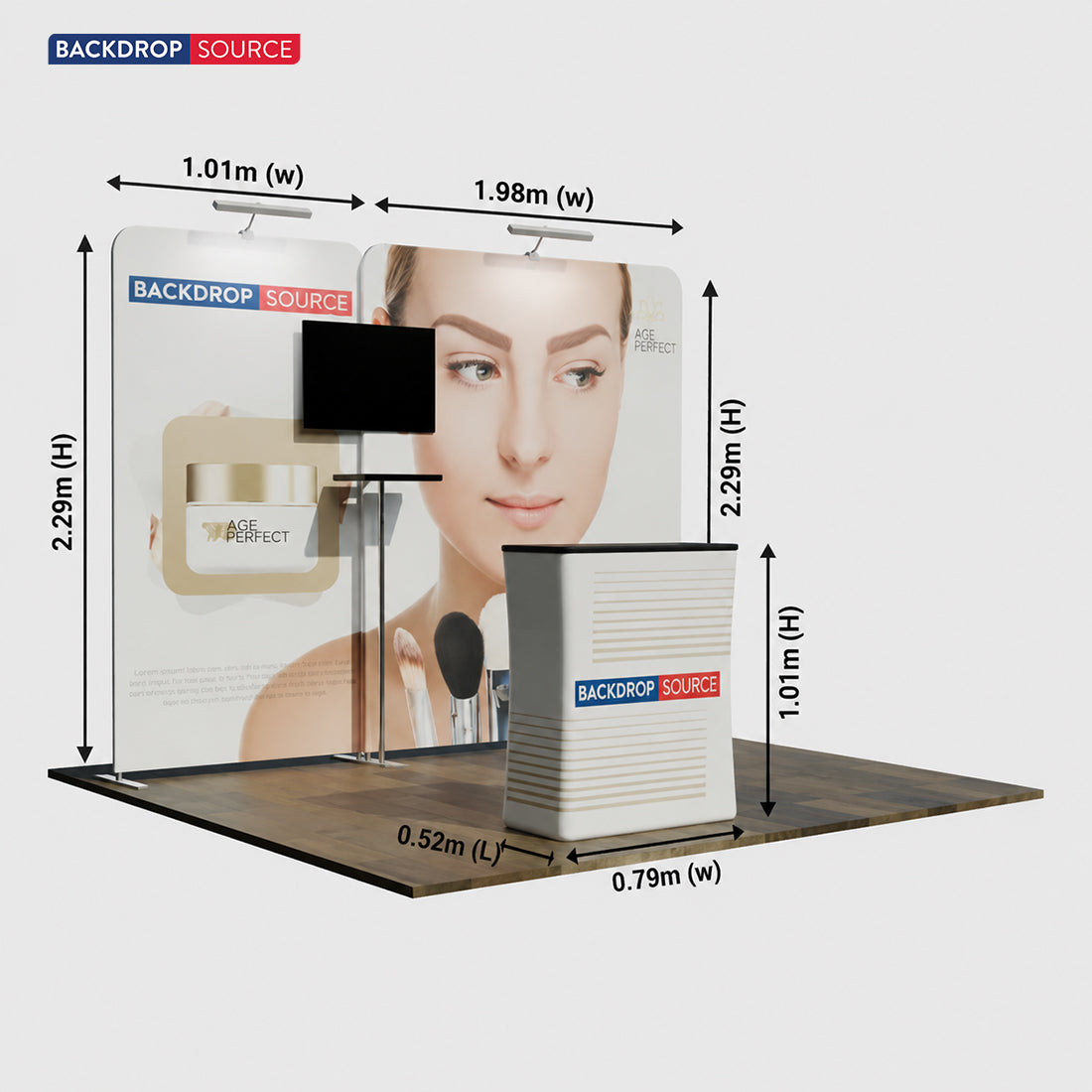 Portable Exhibit Display 3m x 3m - Model 1