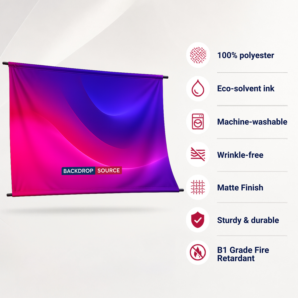 Duplex Blockout Polyester Backdrop