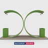 3x6m C-Arch Booth Kit with 2 Counters