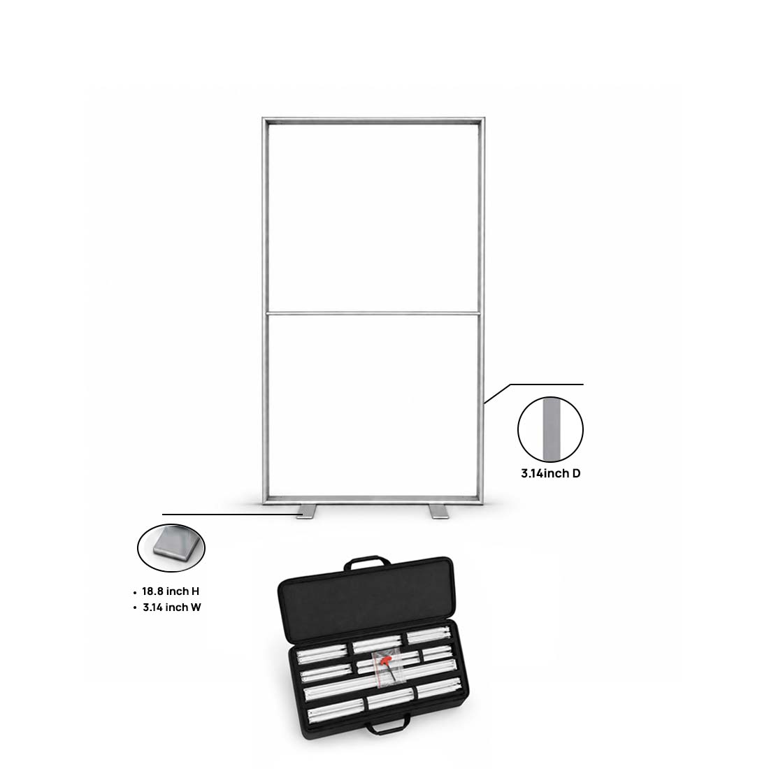 SEG Fabric Media Display - 1m W x 2m H