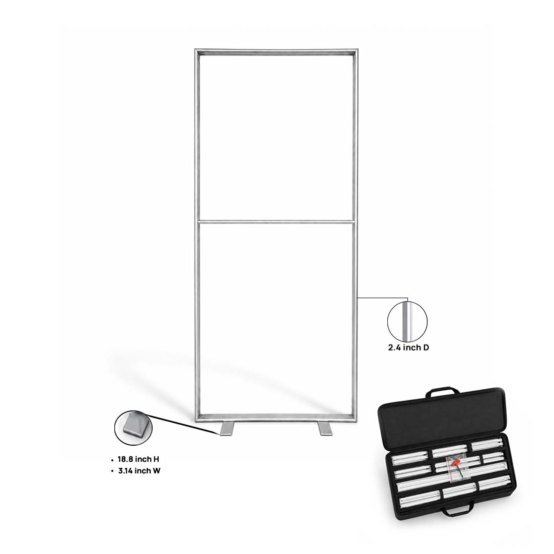 60mm Depth SEG Fabric Display Frame – Aluminum Profile