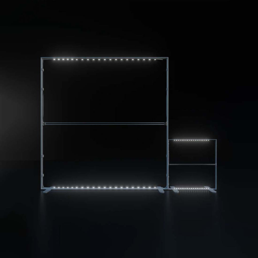 3x3m Backlit SEGO Booth Kit with Tall & Short Lightbox Walls
