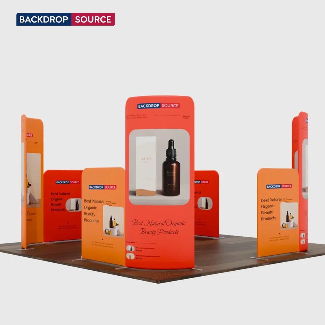 4x3m Magnetic Fabric Booth Wall with 8 Panels