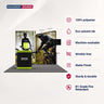 3x3m Fabric Wall Booth Kit with TV Mount & Inclined Display