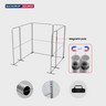 3x3m Magnetic Fabric Booth Wall with Modular Panels