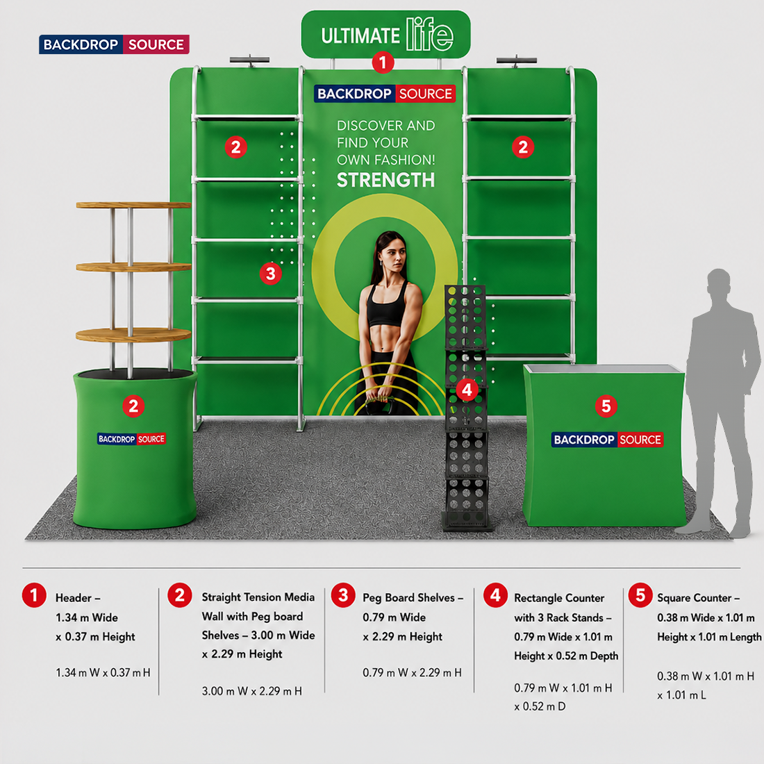 Portable Exhibit Display 3m x 3m - Model 20