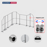 5x5m Magnetic Fabric Booth Wall with 10 Panels