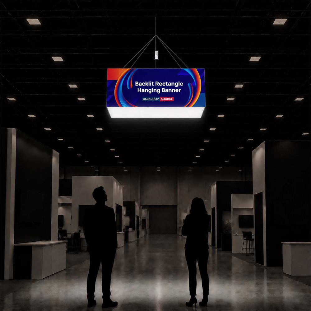 Backlit Rectangle Hanging Banner
