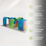 9x6m Wave Arch Booth Kit with TV Mounts & Fabric Walls