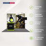 3x3m Fabric Wall Booth Kit with TV Mount & Inclined Display