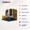 3x3m Twin Inclined Wall Booth Kit with Counter