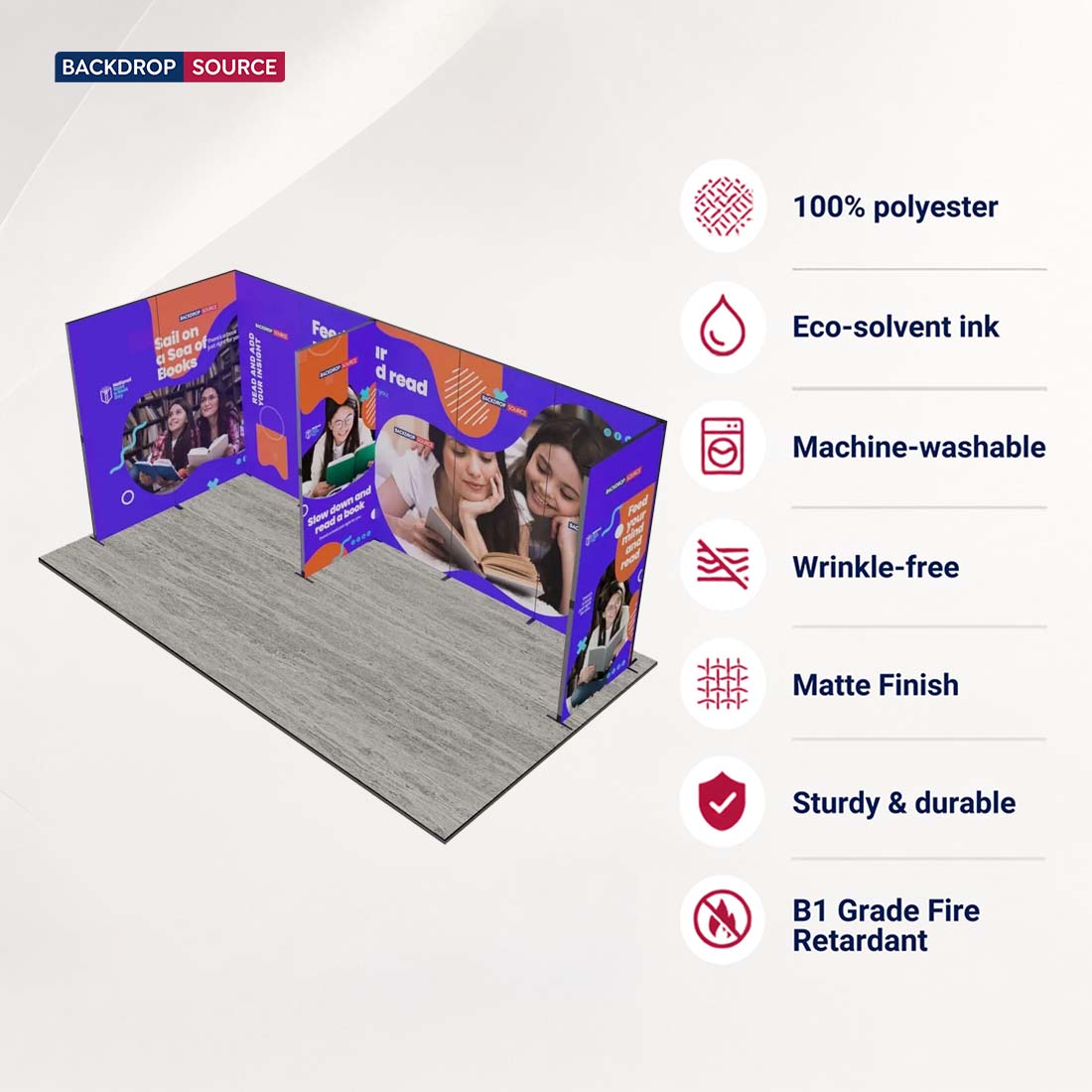 6m Folding SEG U-Shape Booth Kit with Centre Divider