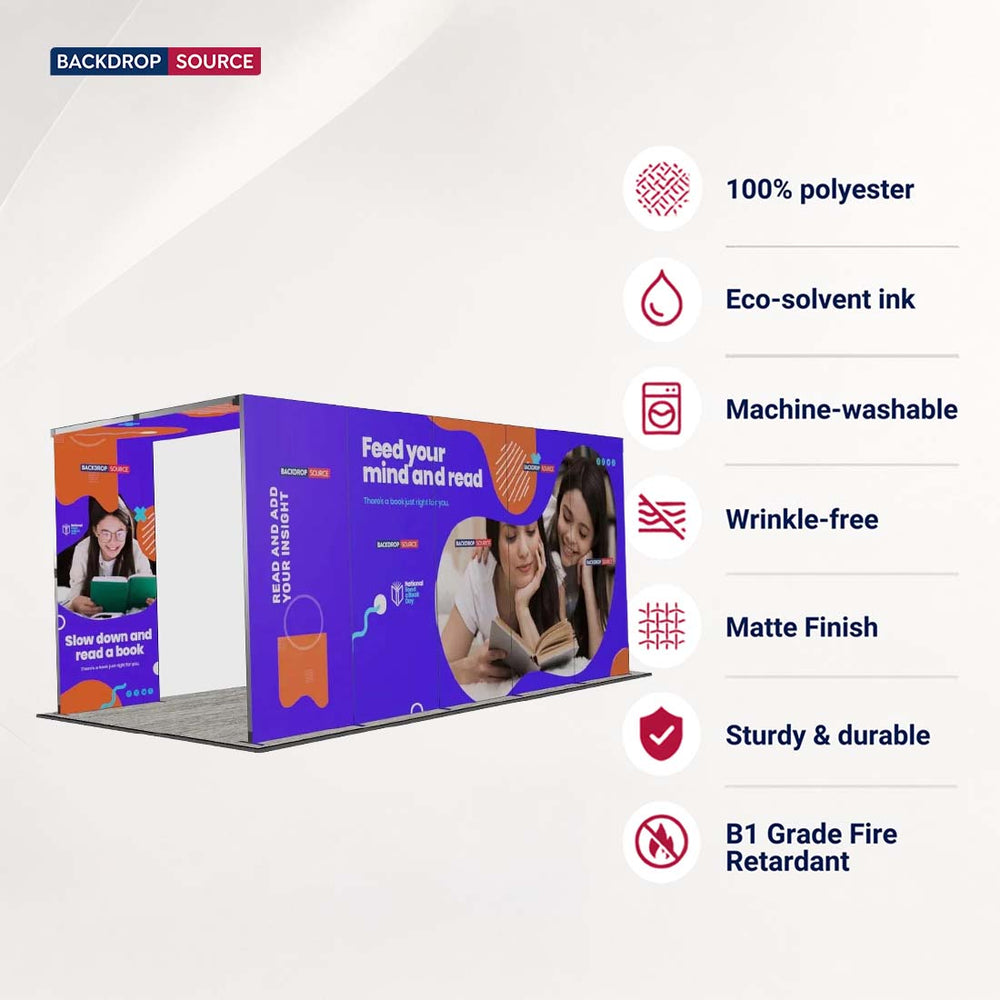 6m Folding SEG Booth Kit with Arch & Corner Sidewall