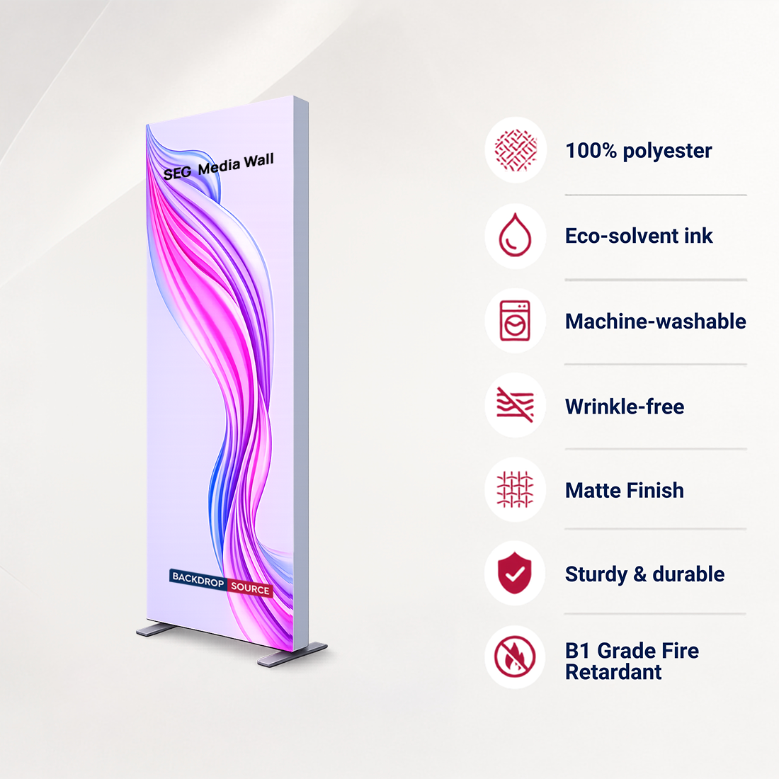 SEG Fabric Media Display 0.85m W x 2m H