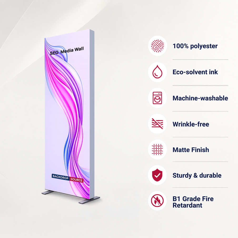 Non-Backlit SEG Fabric Media Display 0.85m W x 2m H