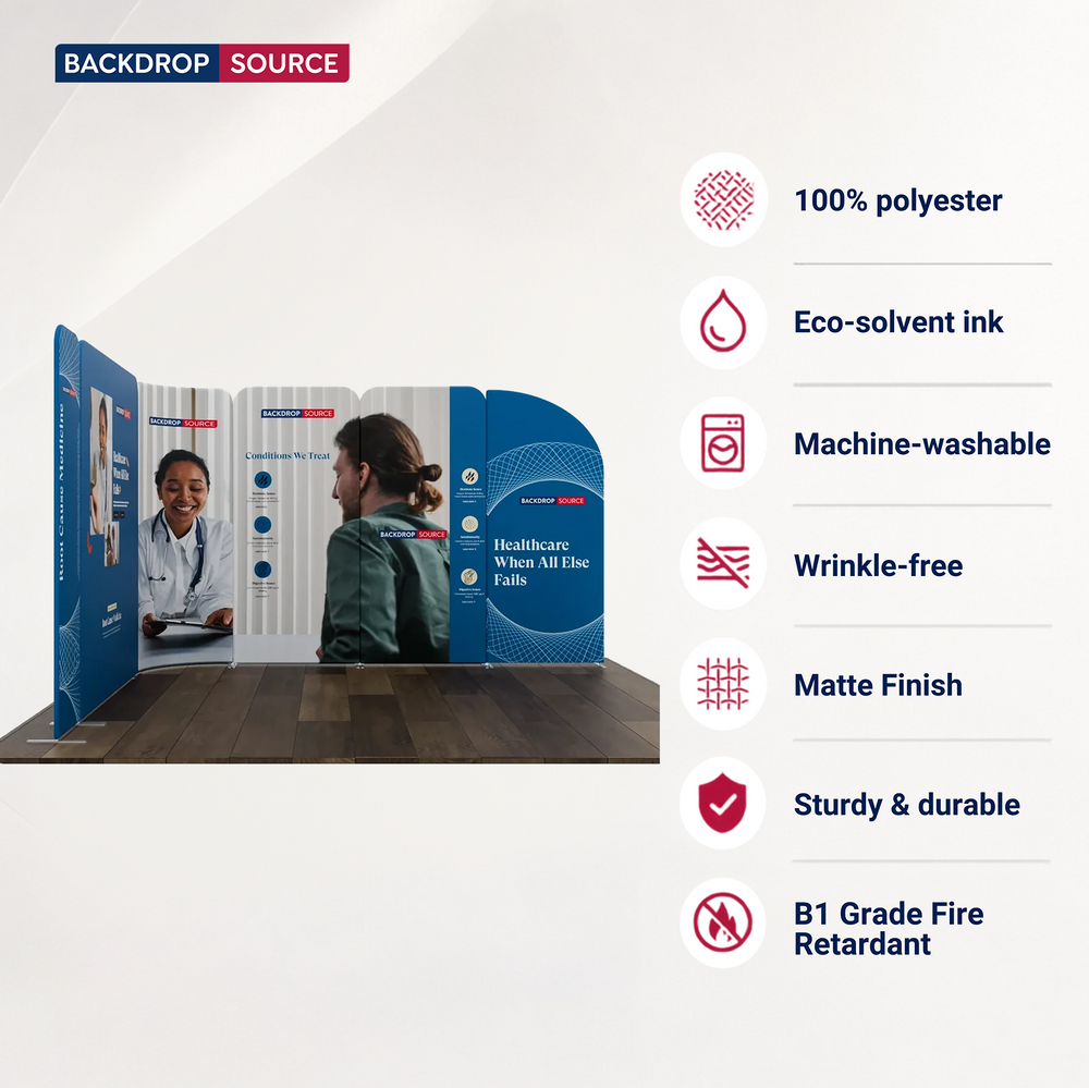 3x3m Magnetic Fabric Booth Wall with Modular Panels