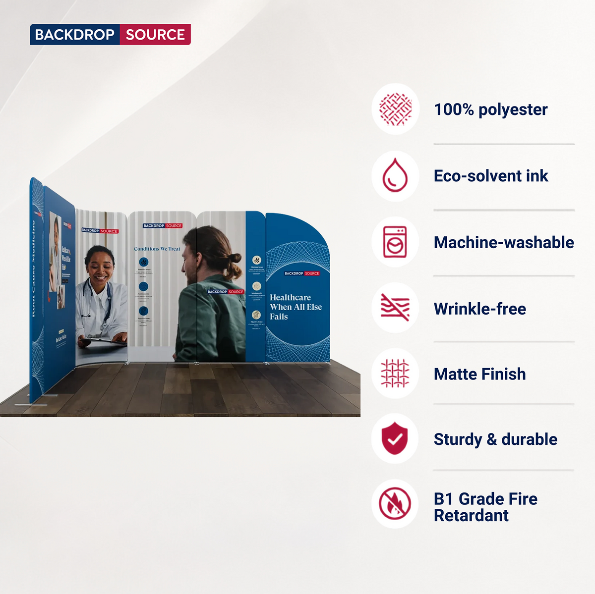 3x3m Magnetic Fabric Booth Wall with Modular Panels