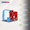 3x3m L-Arch Booth Kit with Straight Walls, Shelving & 2 Counters