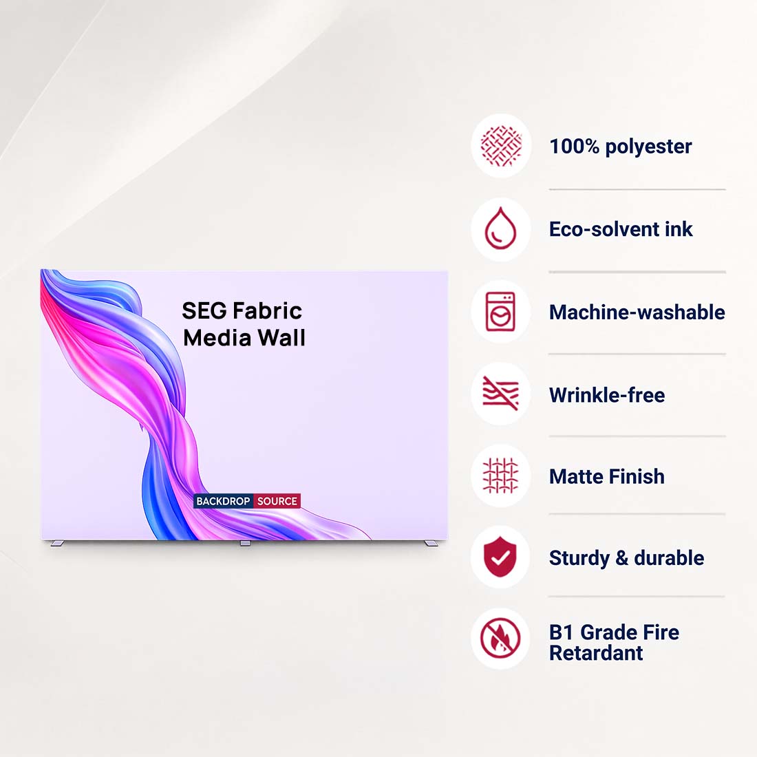 SEG Fabric Media Display - 5m W x 2.5m H