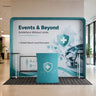3x3m Square Arch Booth Kit with Shelving & Counter