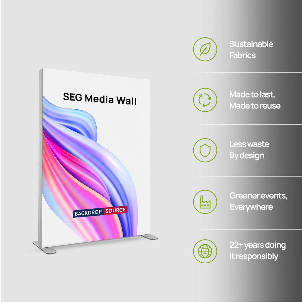 Non-Backlit SEG Over Size Fabric Display - 3m W x 4m H