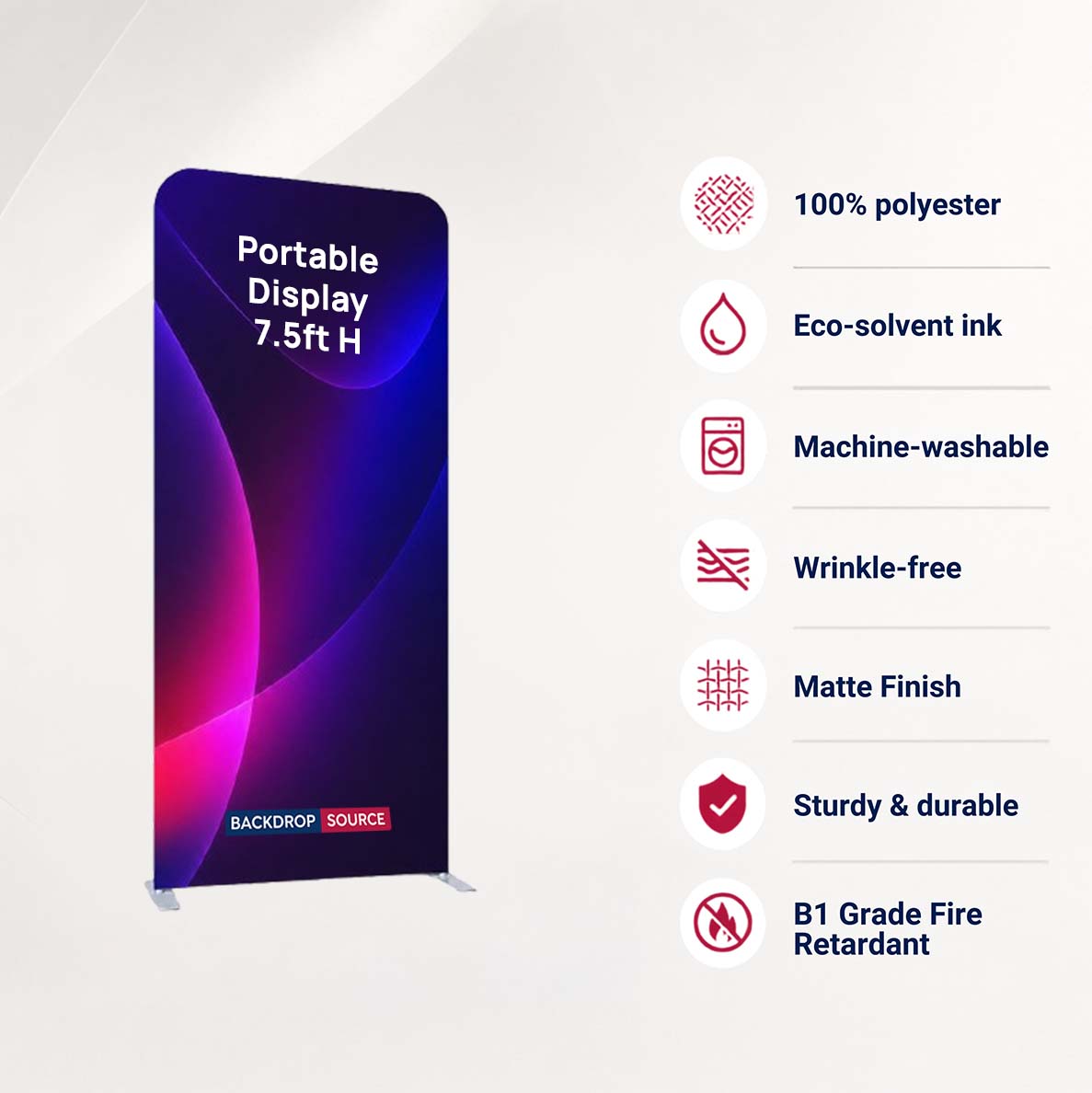 Portable 2.3m High Fabric Exhibit Display