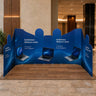 6x6m Magnetic Fabric Booth Wall with 13 Panels & Angled Sections