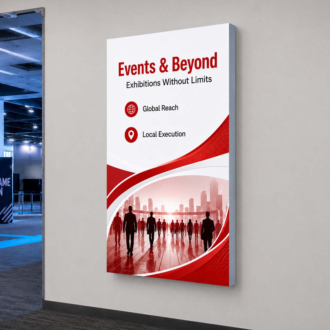 Wall-Mounted SEG Fabric display - 80mm Depth