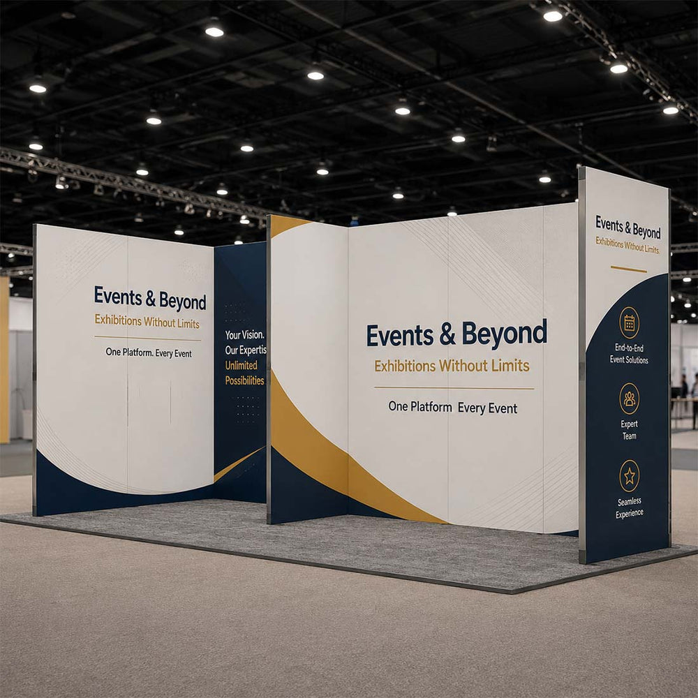 6m Folding SEG U-Shape Booth Kit with Centre Divider