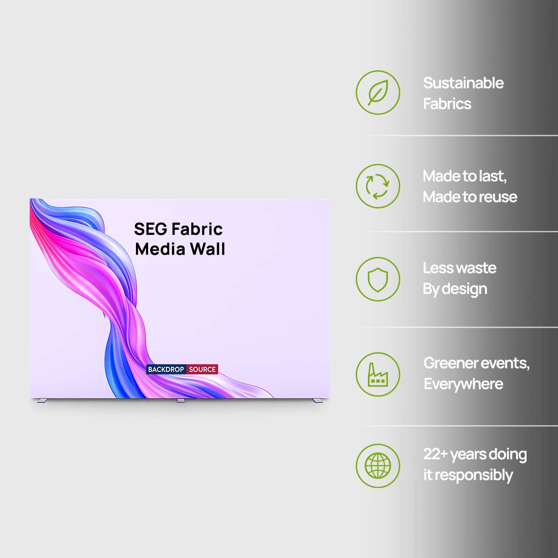 SEG Fabric Media Display - 5m W x 2.5m H