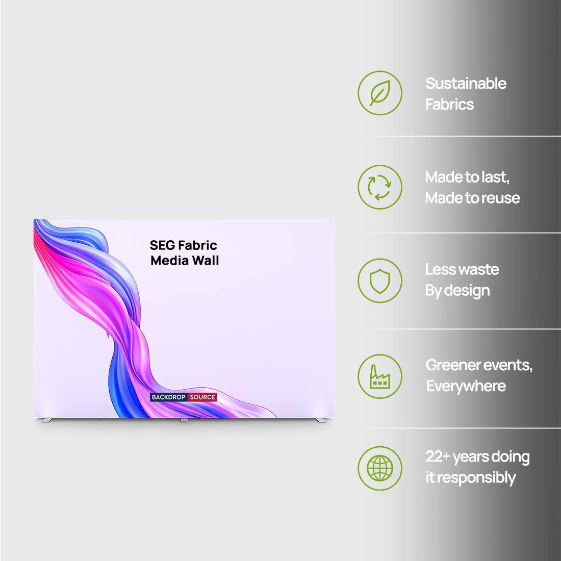 SEG Fabric Media Display -4m W x 2.5m H