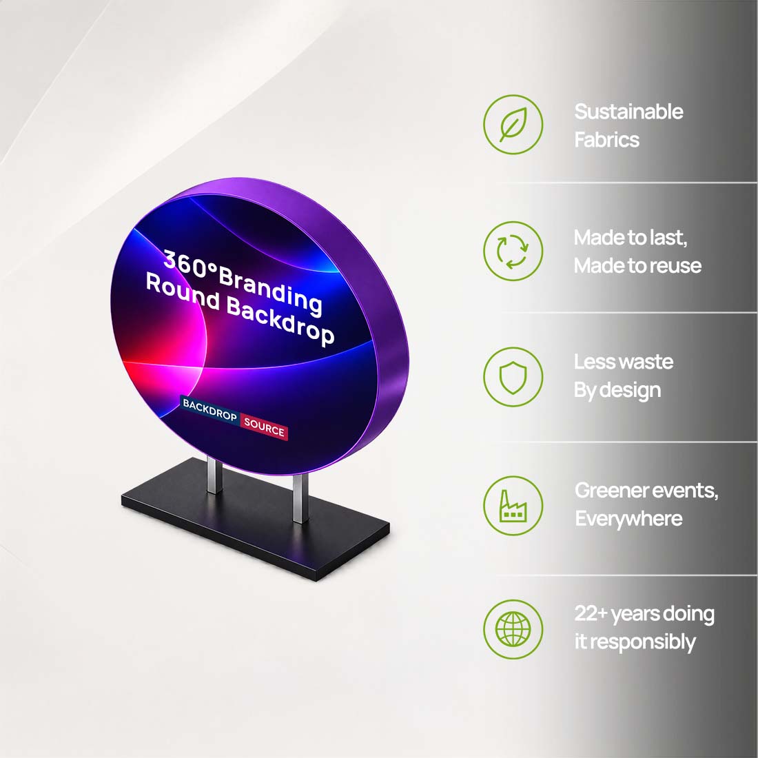 360° Branding Round Backdrop