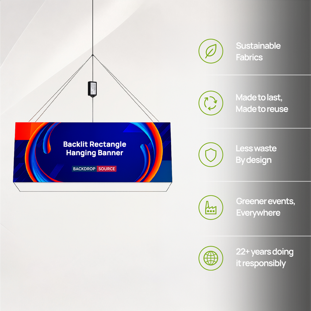 Backlit Rectangle Hanging Banner