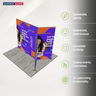 2m Folding SEG Booth Kit with Cross-Wall Wings
