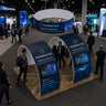 3x6m Round Arch Booth Kit with 2 TV Mounts & Hanging Sign