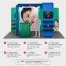 3x6m Magnetic Booth Kit with 2 L-Shape TV Shelf Towers & Counter