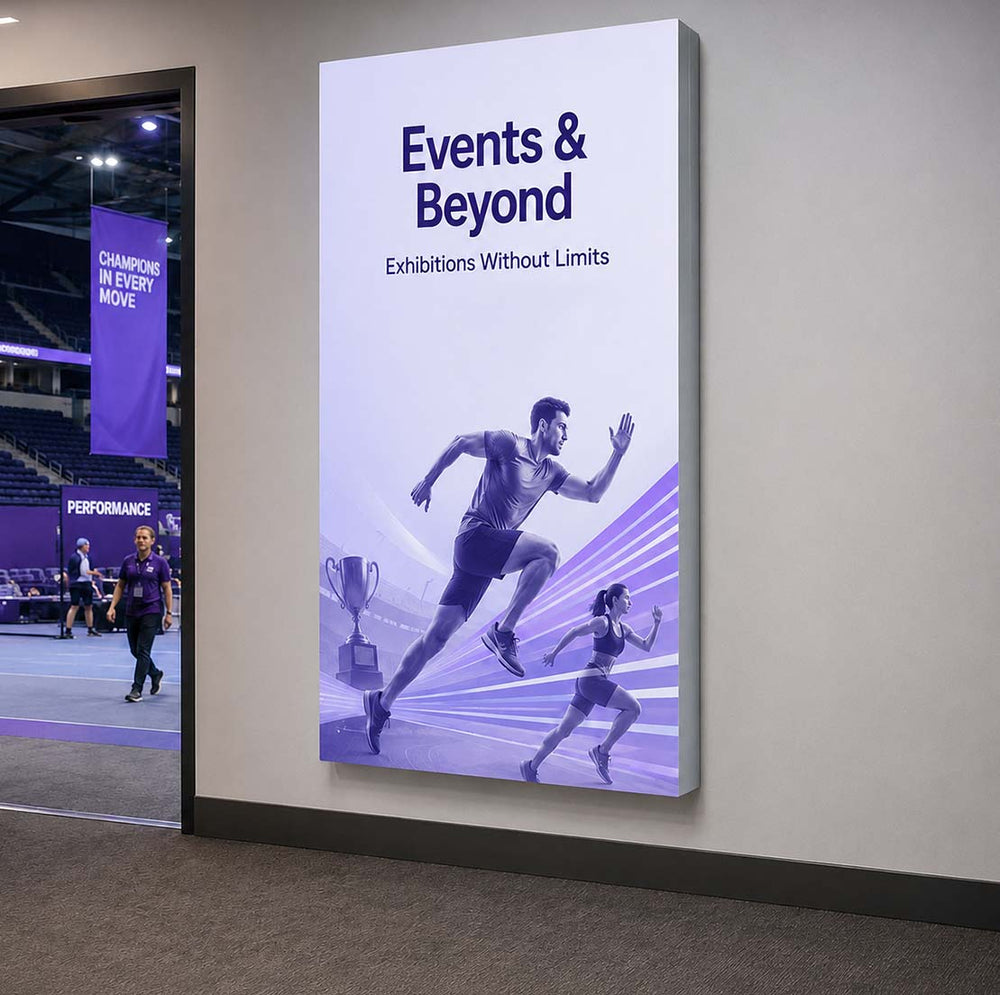 Wall-Mounted SEG Fabric display - 40mm Depth
