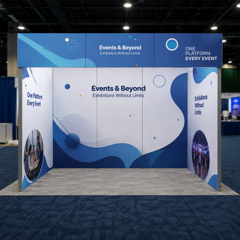 3m Folding SEG Straight Backwall Display