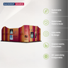 5x5m Magnetic Fabric Booth Wall with 10 Panels