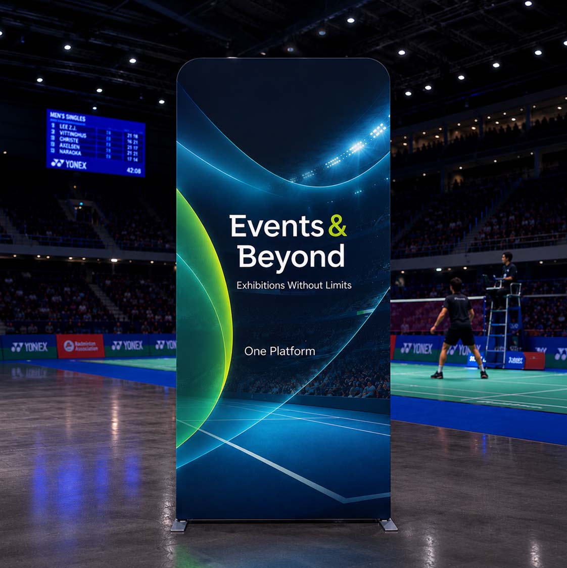Portable 2.5m High Fabric Exhibit Display
