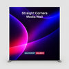 Portable Straight Fabric Media Wall – Square Corners