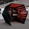 Hexagonal Vogue Booth Enclosure Backdrop with LED Light