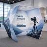 Hexagonal Vogue Booth Enclosure Backdrop with LED Light