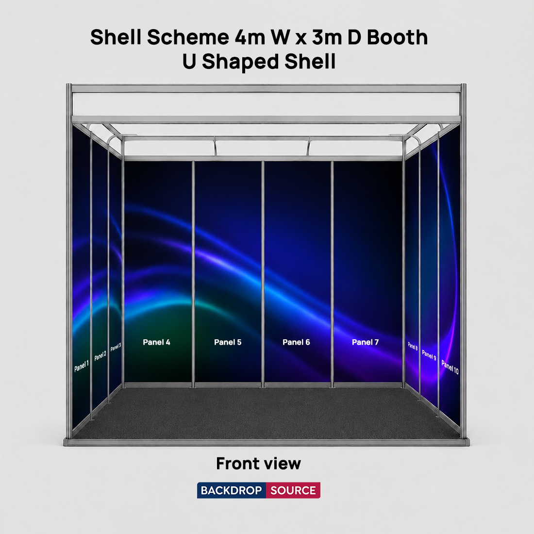 Shell scheme Exhibition Graphics for 4m Wide x 3m Depth Booth