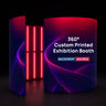 360° Custom Printed Exhibition Booth Backdrop Display with LED lights