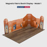 6x6m Magnetic Fabric Booth Wall with Mixed Curved & Angled Panels