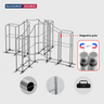 5x5m Magnetic Fabric Booth Wall with Curved & Slope Panels