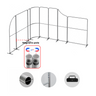 5x4m Magnetic Fabric Booth Wall with Modular Panels