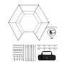 Hexagonal Vogue Booth Enclosure Backdrop with LED Light