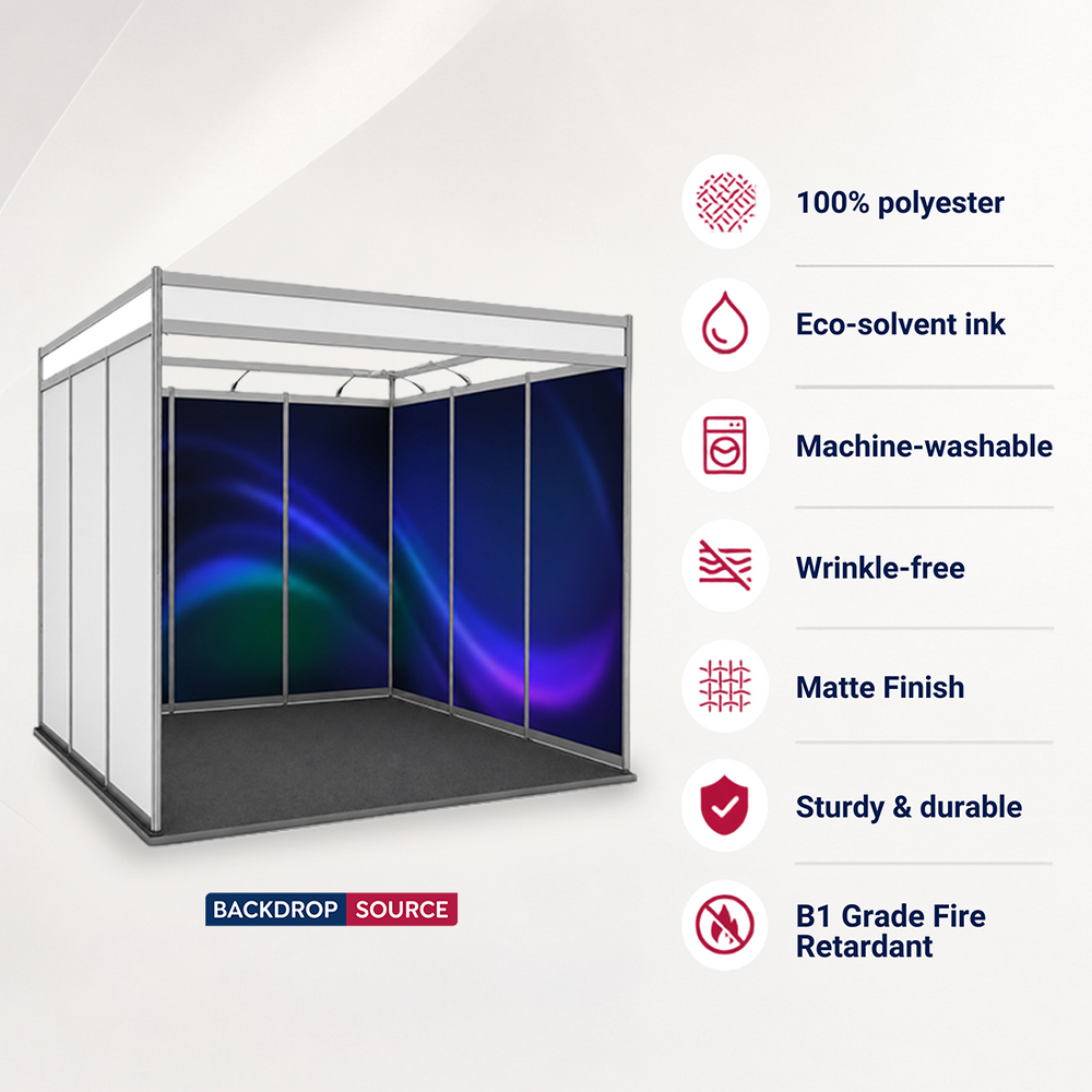 Shell scheme Exhibition Graphics for 3m Wide x 3m Depth Booth